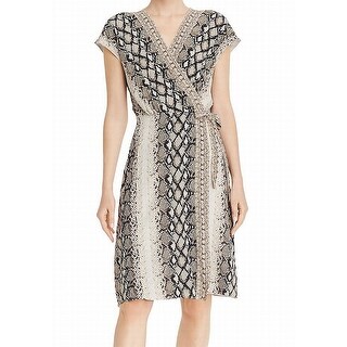 wrap snake print dress