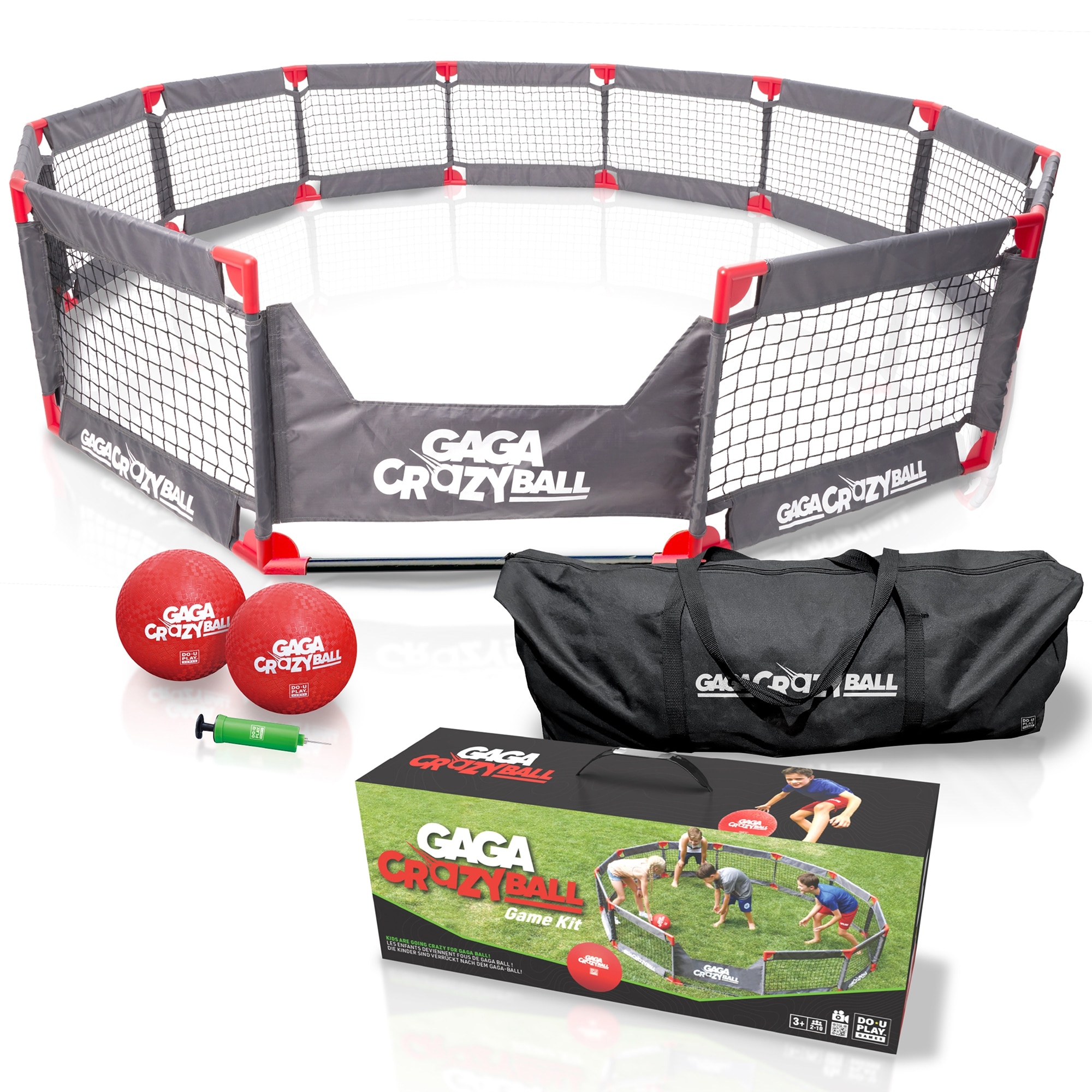 Do-U-Play: GAGA CrazyBall Game Kit - Jump-Dodge-Play, Bounce & Hit The Ball