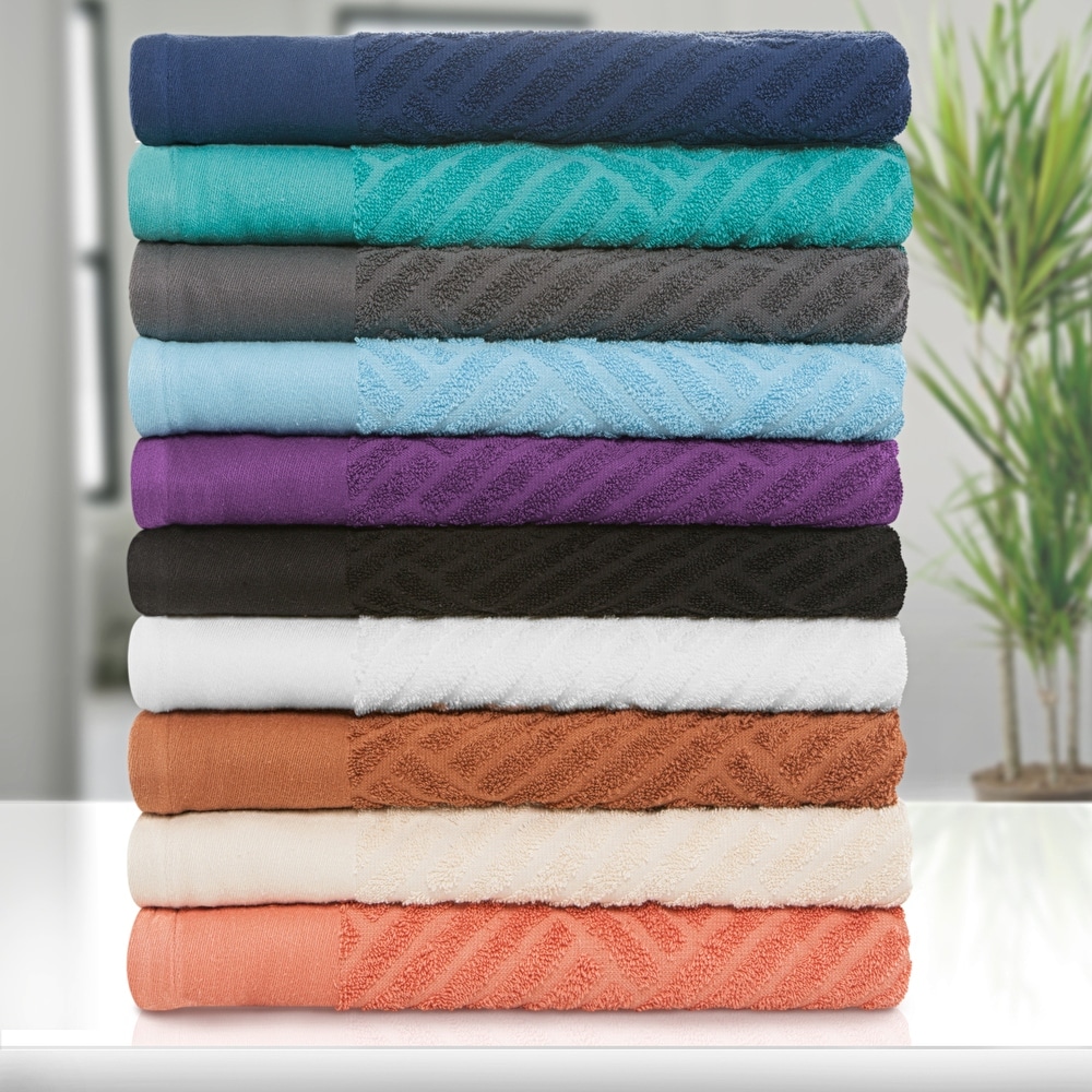 KQ_ Cotton Egyptian Towels Set Bale Bath Sheet Hand Large Luxury Stripe Towe FT 