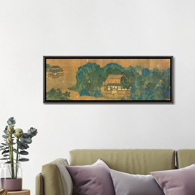 iCanvas "Wang Chuan's Residence, after the Painting Style and Poetry of Wang Wei " by Qiu Ying Framed