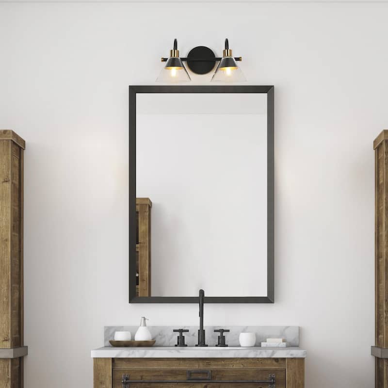 Petia Modern Contemporary Black Bathroom Vanity Lights Dimmable Wall Sconces
