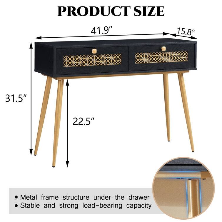 41.9'' Wood 2-Drawer Entryway Console Table