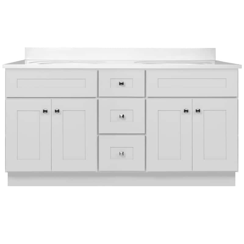 Design House 215251 Brookings 61" Free Standing Double Basin Vanity