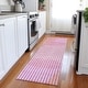 preview thumbnail 34 of 47, Machine Washable Indoor/ Outdoor Abstract Stripe Chantille Rug