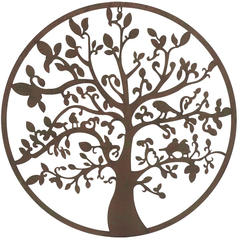 SAFAVIEH Outdoor Alfrid 32" Tree Of Life Wall Art