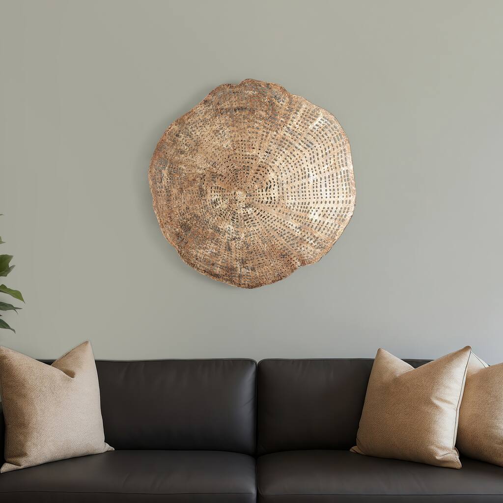 Sagebrook Home Iron Trunk Stump Wall Decor - Unique Metal Wall Artistry