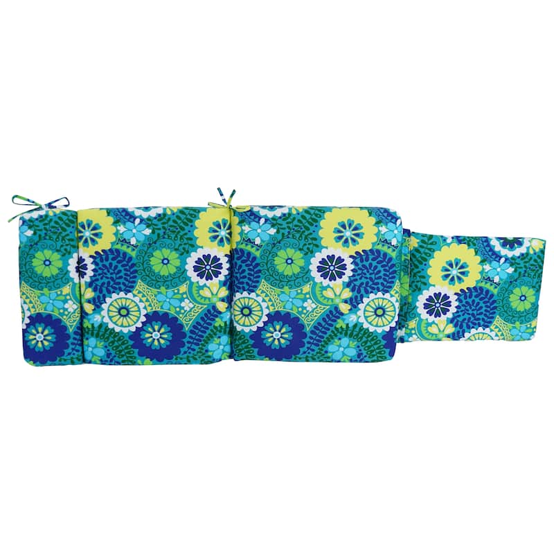 Blazing Needles Steamer Deck Outdoor Lounger Cushion - 72 x 20