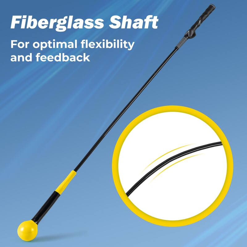 Gymax Golf Swing Trainer Aid 47'' Warm-up Practice Stick w/Weighted