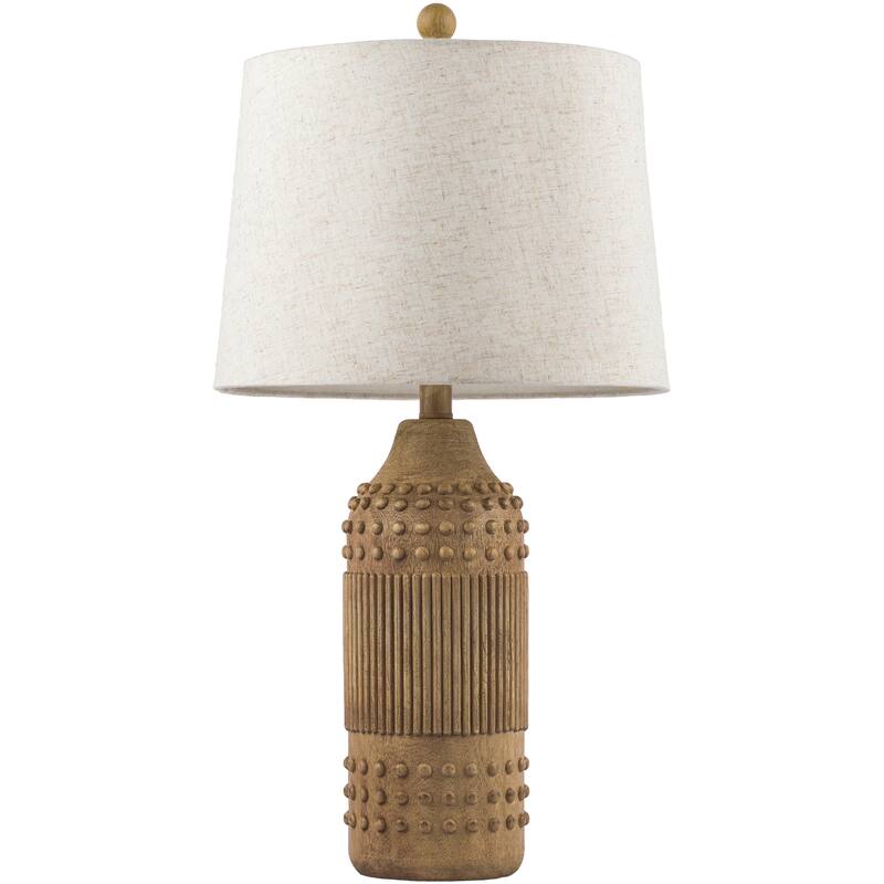 Athiya Embellished Texture Global Table Lamp - Brown