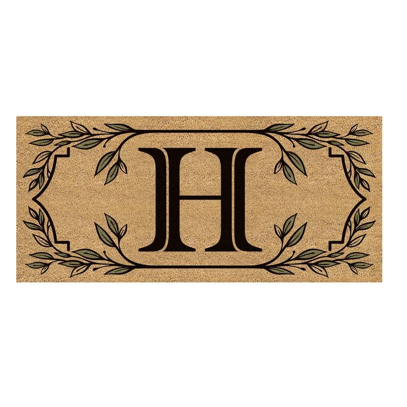 Monogram Flocked Sassafras Coir Switch Mat - H