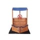 preview thumbnail 5 of 6, Pirate Ship Sandbox with Cover and Rudder, Wooden Sandbox with Storage Bench and Seat, Outdoor Toy for Kids Ages 3-8 Years Old