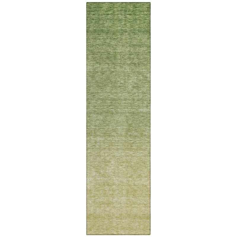 Machine Washable Indoor/ Outdoor Chantille Solid Ombre Rug