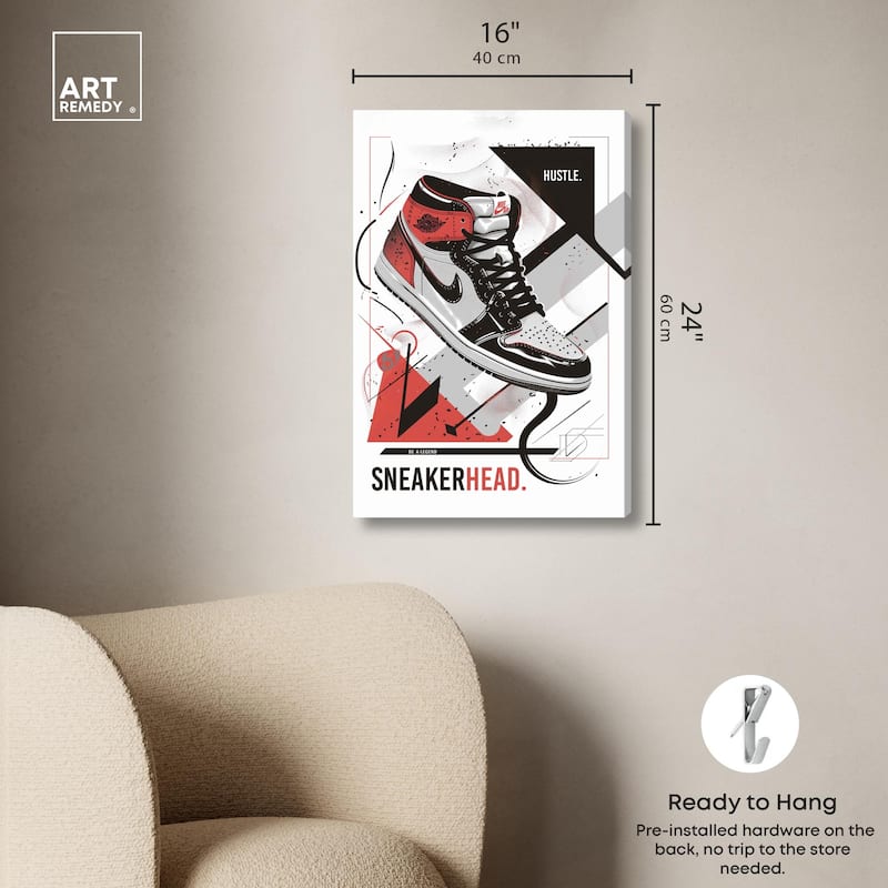 Stylish Sneakerhead Canvas by Art Remedy, Gallery Wrapped