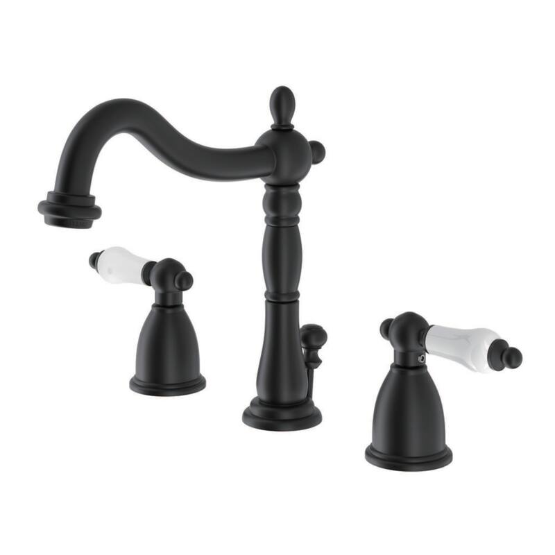 Kingston Brass Heritage 8 in. Widespread Bathroom Faucet - Matte Black