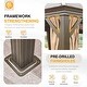 preview thumbnail 81 of 142, Outdoor Hardtop Gazebo Pergola w Galvanized Steel Roof and Aluminum Frame, Prime Curtains and nettings include