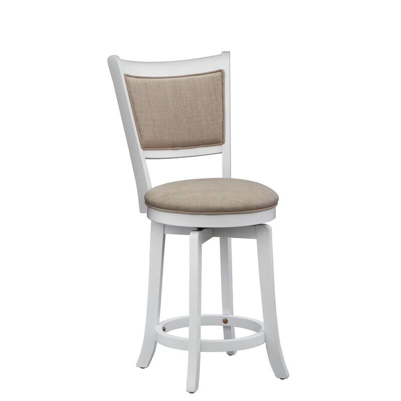 Simple Living French Country 24-inch Solid Wood Counter Height Swivel Bar Stool