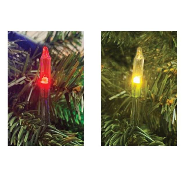 9' Mixed Mountain Cypress B/O Garland w/Warm White & Multi LED Lights - Choose LED Raspberry Covers or LED T5 Mini Lights - 9' LED T5 Mini Lights