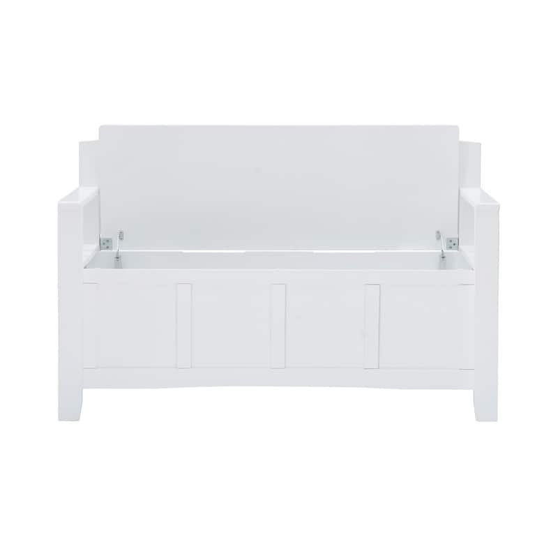 Migdalia Flip Top Slat Back Storage Entryway Bench On Sale Bed Bath