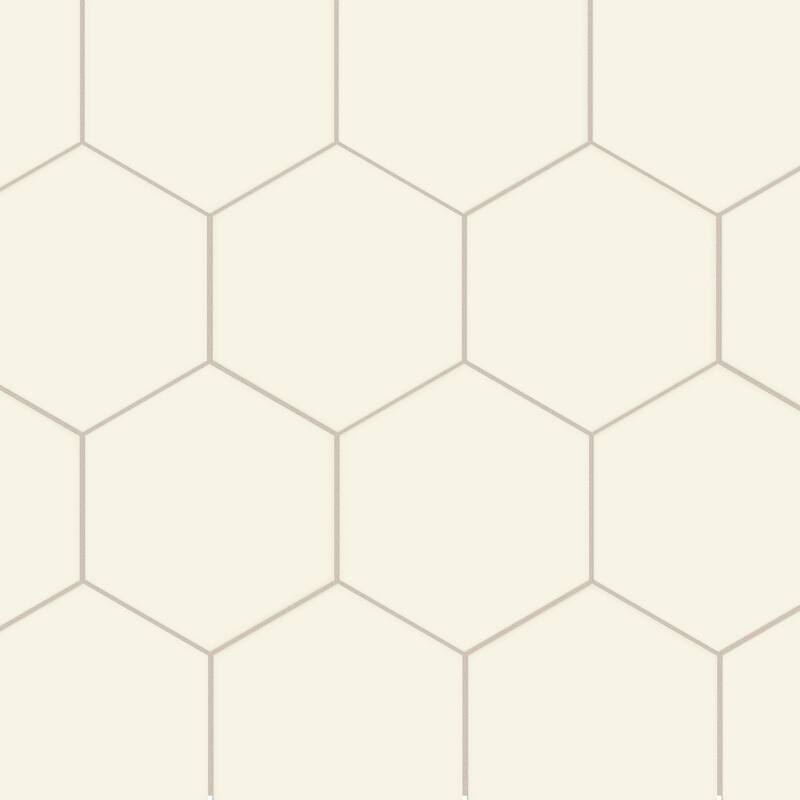 Merola Tile Textile Basic Hex Cotton 8-5/8" x 9-7/8" Porcelain Floor and Wall Tile