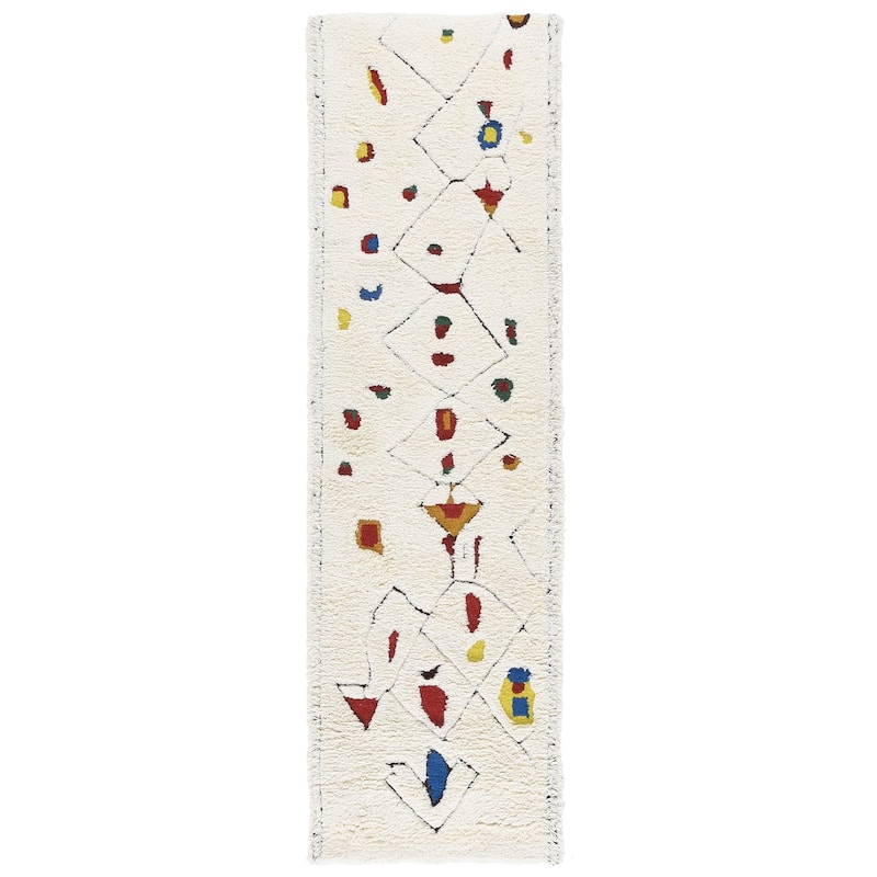 SAFAVIEH Handmade Casablanca Roslinde Shag Boho Wool 1-inch Rug