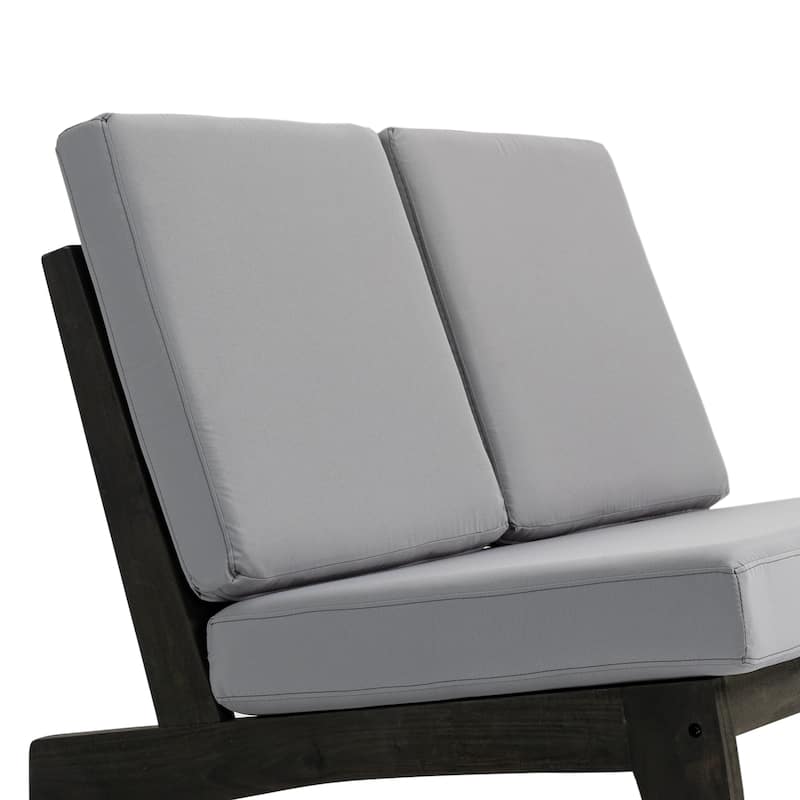 Sectional Wood Furniture 2 Seat Armless Patio Sofa