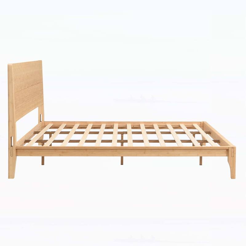 Graceful Bamboo Platform Bed for Dreamy Bedroom and Relaxing Sleep Experience