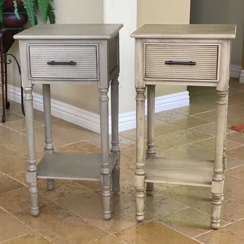 Farmhouse 1-Shelf And 1-Drawer Side Accent Table
