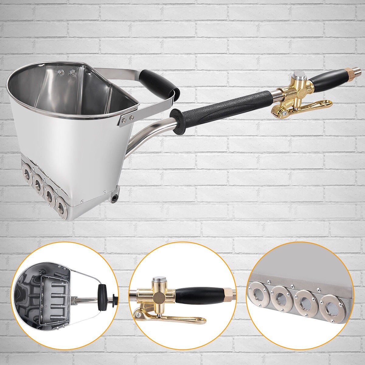 Shop Costway 4 Jet Stucco Sprayer Plaster Sprayer Cement Mortar