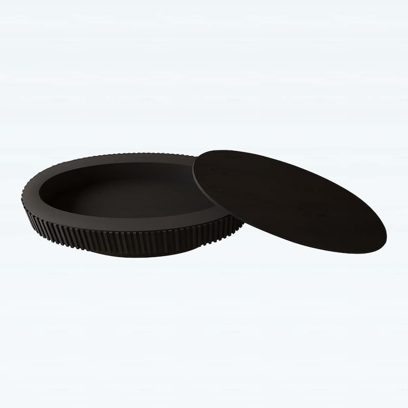 47 Inch Oval Coffee Table with Storage