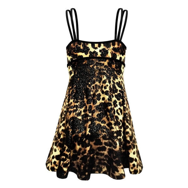 animal print swimdress