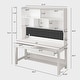 preview thumbnail 17 of 20, Kids Desk with Hutch, Wood Study Table with Storage, Writing Desk