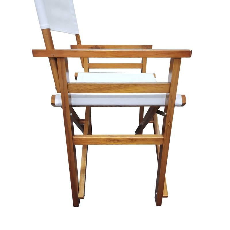 2-Piece Populus Wood & Canvas Director's Chair Set, Foldable