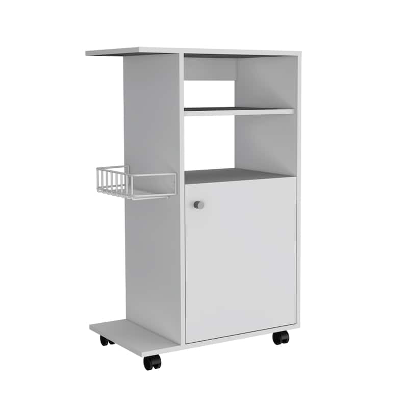 Kitchen Cart Kryot, Single Door Cabinet, Four Casters