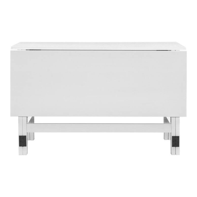 Farmhouse Wood Extendable Dining Table with Drop Leaf - Space-Saving Table for Small Places