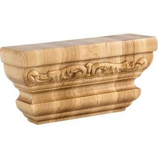 Hardware Resources Capital with Acanthus Styling, 3"H x 6"W x 2"D