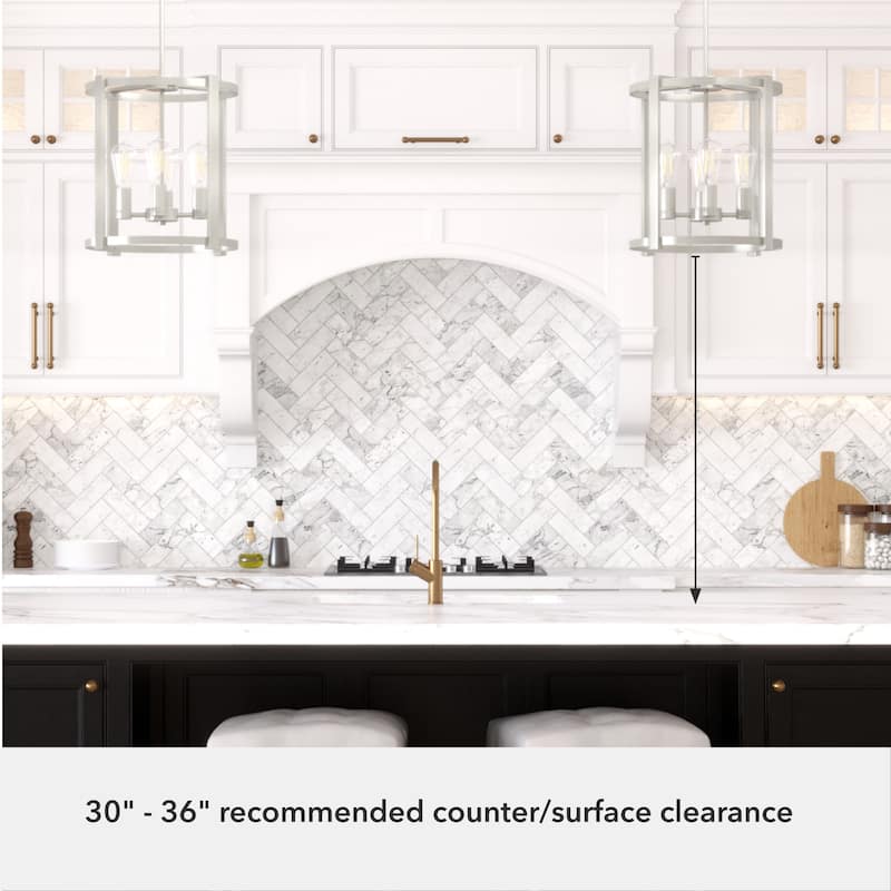 Hunter 16" Astwood 4 Light Chandelier, Kitchen Island, Dining Room, Entry - Contemporary, Transitional, Art-Deco