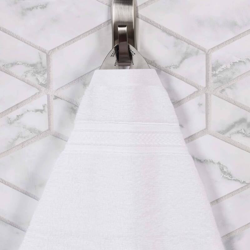 Superior Chevron Zero Twist Solid and Jacquard Cotton Bath Sheet Set of 2