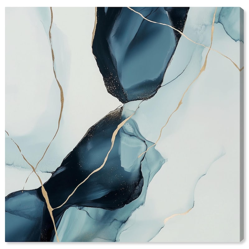 Cerulean Flow III Canvas by Art Remedy, Gallery Wrapped - 30" x 30"