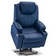 preview thumbnail 28 of 50, Mcombo Large Power Lift Recliner Leather Chair with Massage Heat