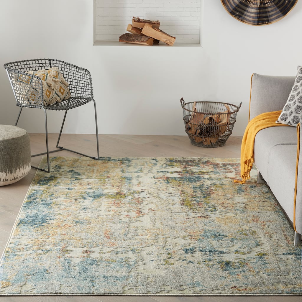 Nourison Trance Abstract Ivory Area Rug