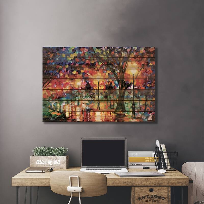 Eternity Print On Wood by Leonid Afremov - Multi-Color
