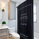 preview thumbnail 12 of 12, Polyester Shower Curtain - 79x71 inches - Writing Design