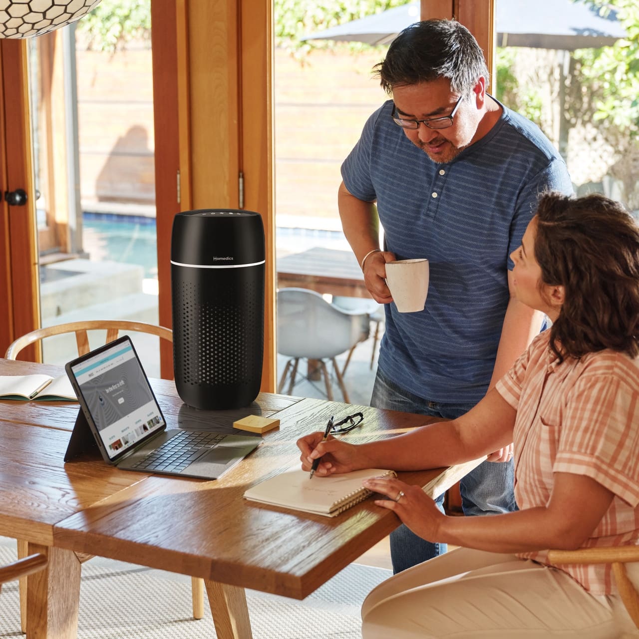 Homedics Air Purifier, 5in1 Air Purifier for Medium Rooms up to 853