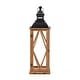 preview thumbnail 25 of 49, Glitzhome 2-Piece Oversize Farmhouse Wood/ Metal Hanging Candle Holders Decorative Lanterns