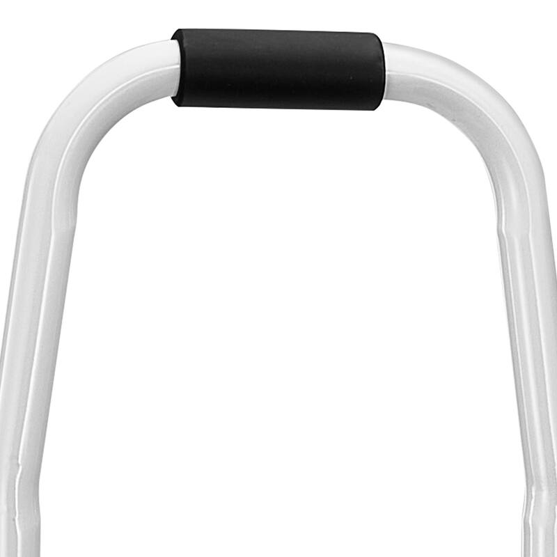 Anmytek Heavy Duty Steel Step Stool 3 Adjustable Height with Handle 330lbs Capacity Non Slip Portable - White