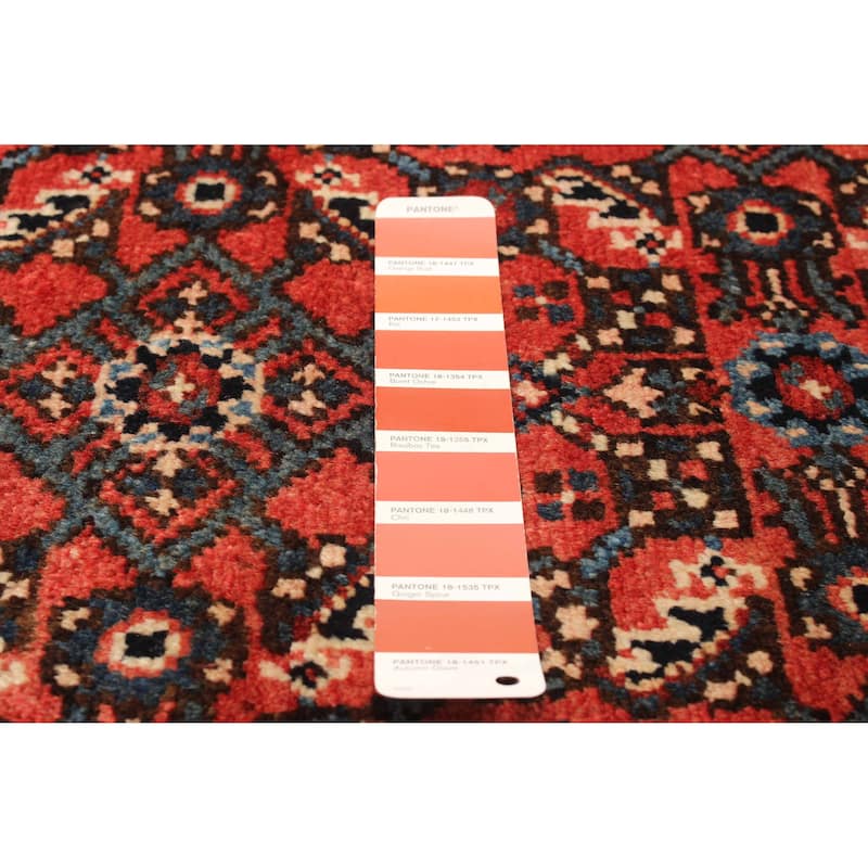 ECARPETGALLERY Hand-knotted Andelz Red Wool Rug - 3' 5" x 10' 7"