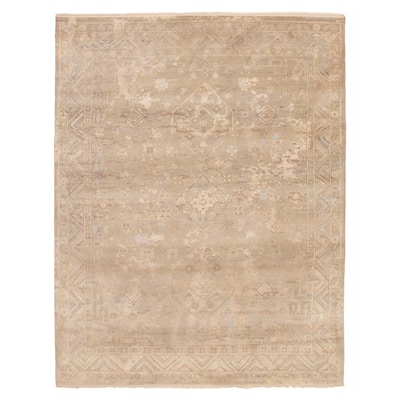 ECARPETGALLERY Hand-knotted Jules Serapi Taupe Wool Rug - 7'10 x 9'11