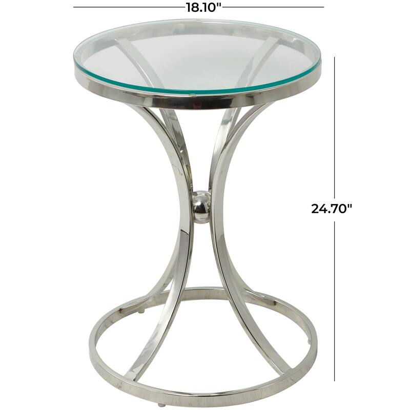Stainless Steel Contemporary Accent Table