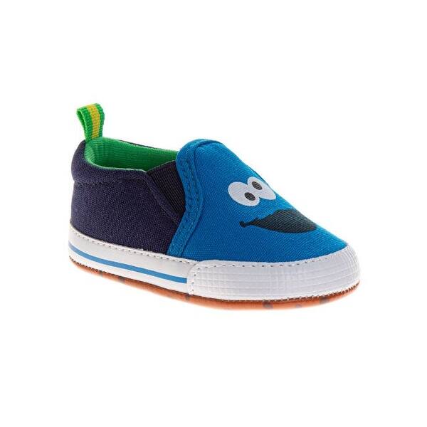 slide 2 of 5, Sesame Street Cookie Monster Infant Shoes. (Infant/Toddler) Blue - 2