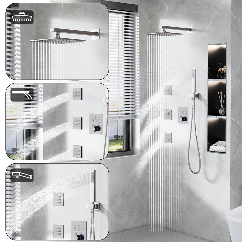 Luxury 3-Way Complete Rain Showerhead